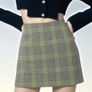 Aritzia Wilfred Renée A-line Plaid Mini Skirt Size 10